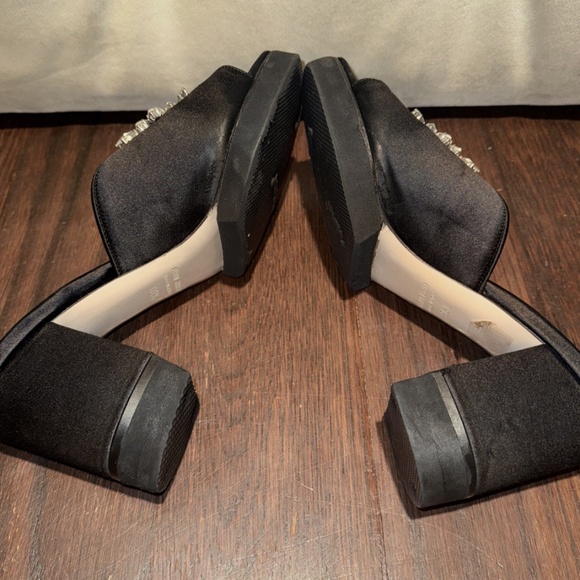 Miu Miu Satin Crystal Embellishments Slides Women's Shoes Size: 6.5 - Picture 9 of 9